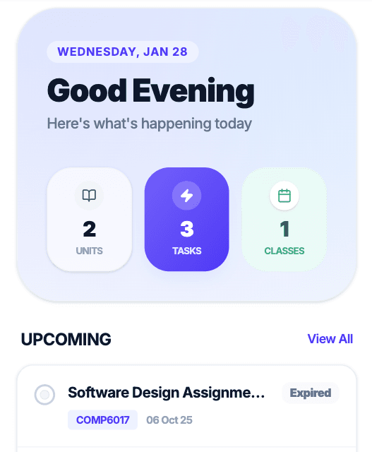 CampusDot screenshot - Today